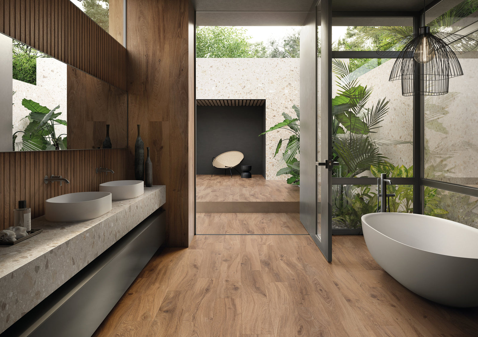 Porcelain Wood Tile for Bathrooms at Padron Flooring